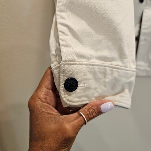 Abercrombie & Fitch Canvas Cotton Button Down Jacket Size XS - Picture 4 of 6